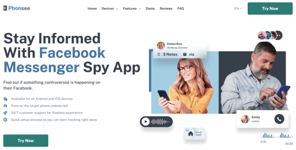 phonsee facebook messenger spy