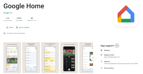 Google Home-App