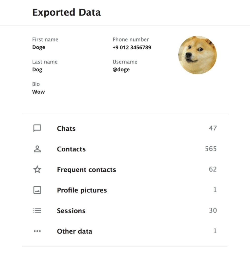 Export Telegram Data To Recover Telegram Chat History