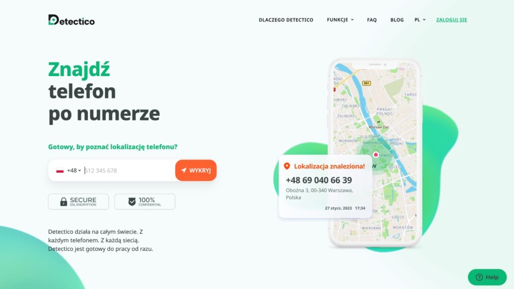 detectico znajdź telefon po numerze